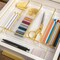 Martha Stewart Kerry 6 Pack Plastic Stackable Office Desk Drawer Organizers with Gold Trim, 12 x 3 BE-PB8975-G-6-CLRGLD-MS - alternate 7