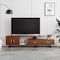 Leisuremod Avery TV Stand with MDF Cabinet and Powder Coated Steel Legs, Walnut ATS69NW - alternate 10