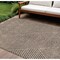 Homeroots 8' X 10' Brown And Ivory Geometric Washable Indoor Outdoor Area Rug 612121 - alternate 1