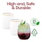 Smarty Had A Party 12 oz. Clear with Gold Elegant Stemless Plastic Wine Glasses (64 Glasses), 64PK 3712-CL-G-CASE - alternate 5