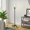 Homeroots 66" Black Torchiere Floor Lamp With Clear Seeded Glass Drum Shade 523531 - alternate 8
