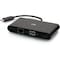 C2G USB C to HDMI, VGA, USB A, Ethernet Adapter - 4K 30Hz - Black C2G29828 - alternate 1
