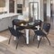 Regency Square Kee Breakroom Table W/ 4 M Stack Chairs, 48 in W, 48 in L, Neo Walnut TB4848NWBPCM47BK - alternate 6