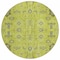 Homeroots 8' Artichoke Green And Fern Green Round Oriental Washable Indoor Outdoor Area Rug 582052 - alternate 8