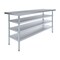 Amgood 24in D x 72in L Stainless Steel Table, Three Undershelves AMG WT-2472-3SH-Z - alternate 1