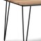 Homeroots 42" Natural and Black Solid Wood and Iron Square Dining Table 640718 - alternate 3