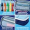 Lockermate By Bostitch Expanding Pencil Case, For Office & School Supplies, Travel Organizer Bag, High Capacity, Blue 24363-BL - alternate 6