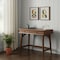 Homeroots 36" Brown Solid Manufactured Wood Writing Desk with Two Drawers 524094 - alternate 7