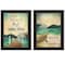 Homeroots Set Of Two Right Direction or Adventure 2 Black Framed Print Wall Art, 2PK 406024 - alternate 1