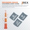 Jrex Safety 42 in Orange Channelizer Cone with (4) 4 in Engineer Grade Sheeting, 6PK CHO42-JR-4-EG-6PK - alternate 4