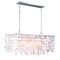 Vaxcel Elsa 5L Nickel Coastal Capiz Shell Linear Chandelier Island Pendant Light Fixture P0240 - alternate 1