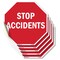 Signmission Stop Accidents, 4 inch X 4 inch, Vinyl Decal, 5PK OC-D-5PACK-4-305 - alternate 1