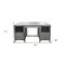 Homeroots 56" Gray Metal Computer Desk With Three Drawers 489184 - alternate 5