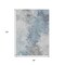 Homeroots 8' X 10' Sky Blue Gray And Ivory Abstract Washable Indoor Outdoor Area Rug 617422 - alternate 8