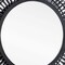 Homeroots 31" Black Bamboo Pierced Round Accent Mirror 574043 - alternate 4