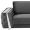 Homeroots 90" Gray Velvet Sofa With Silver Legs 491055 - alternate 8