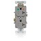 Leviton IG Dup Rec 20A 125V TR/HG Gry T8300-IGG - alternate 1