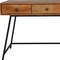Homeroots 47" Natural and Black Solid Wood Writing Desk With Three Drawers 489178 - alternate 6