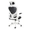 Elama High Back Adjustable Mesh and Fabric Office Chair in White and Black with Adjustable Head Rest ELM-F-931W - alternate 6