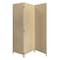 Homeroots 71" Beige Folding Three Panel Screen Room Divider 370415 - alternate 1