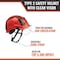 Malta Dynamics SafetyHelmet w/Clear Visor, Acrylonitrile Butadiene Styrene (ABS), Ratchet, Red HTR2001 - alternate 6