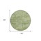Homeroots 8' Green Round Washable Indoor Outdoor Area Rug 598820 - alternate 6