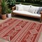Homeroots 9' X 12' Red And Ivory Southwestern Washable Indoor Outdoor Area Rug 593718 - alternate 1
