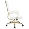 Leisuremod Benmar High-Back Leather Office Chair with Gold Frame, White BOTG19WL - alternate 4