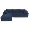Homeroots 72" Dark Blue Fabric Modular Sleeper Sofa 568306 - alternate 11