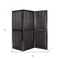 Homeroots 72" Brown Folding Three Panel Screen Room Divider 274870 - alternate 5
