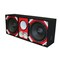 Deejay Led Loaded Box w/Two Despacito Heavy Duty 12-in Woofers One Horn and w/Two Bullet Tweeters RED TBH12RED - alternate 6