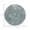 Homeroots 8' Sky Blue And Gray Round Geometric Washable Indoor Outdoor Area Rug 631403 - alternate 7