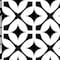 Homeroots 7" X 7" Black and White Pinna Peel and Stick Removable Tiles 399988 - alternate 3