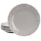 Modern Southern Home Capri 6 Piece 11 Inch Stoneware Embossed Dinner Plate Set in Grey 750120978M - alternate 1