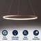 Jonathan Y Brice 23.75" Modern Contemporary Metal Round Dimmable Integrated LED Pendant, Matte Pink JYL7203B - alternate 7