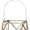 Homeroots 36" Gold Distressed Geometric Metal Tabletop Lantern Candle Holder 609340 - alternate 4