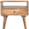 Homeroots 23" Beige Solid Wood One Drawer Nightstand 651518 - alternate 13