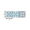 Homeroots 5" X 5" Baby Blue And Peach Mosaic Peel And Stick Removable Tiles 390809 - alternate 4