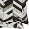 Homeroots Set of Two 18" Black and Natural Chevron Cowhide Throw Pillows, 2PK 544580 - alternate 7