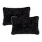 Homeroots Set of Two 12" X 20" Black Sheepskin Lumbar Throw Pillows, 2PK 544563 - alternate 7