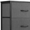 Homeroots 18" Black And Gray Fabric Metal And Wood Four Drawer Dresser 635725 - alternate 5