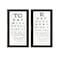 Homeroots Set Of Two Eye Charts 2 Black Framed Print Wall Art, 2PK 407483 - alternate 1