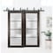 Sartodoors Sliding Closet Frosted Glass Barn Bypass Doors with Hardware Planum 2132 84x84 (2* 42x84) Solid Cor PLANUM2132BBB-CA-84 x 84 (2* 42x84) - alternate 4