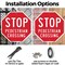 Signmission Stop Pedestrian Crossing, 6 Inch X 6 Inch, Plastic Sign OC-P-6-7 - alternate 4