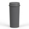 Regal Altair 22 Gallon Round Plastic Gray Wastebasket with Funnel-Top Lid, Heavy-Duty HDPE ZR-TC-500-22RND-GRY+LD-510 - alternate 4