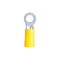 Gb Ring Terminal, 600 V, 4 AWG Wire, 1/2 in Stud, Vinyl Insulation, Yellow, 4PK 14-099 - alternate 2