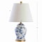 Jonathan Y Penelope 22" French Country Cottage Ceramic/Iron Chinoiserie Ginger Jar LED Table Lamp, Blue/White JYL3005A - alternate 7