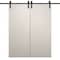 Sartodoors Modern Double Barn Door 36 x 80 inches, Ego 5005 Painted White Oak, 13FT Rail Track Set, Solid Pa EGO5005DB-PWO-36 - alternate 1