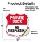 Signmission Private Dock Shield Sign No Trespassing, 12 Inch X 12 Inch, Vinyl Decal SHI-D-12-434 - alternate 3