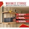 Mytee Products 2 Tier Shipping Container Shelving Bracket w/Hooks -19-3/4 inx34 in, 550lbs WLL, 2PK CNT-SHELF2x2 - alternate 6